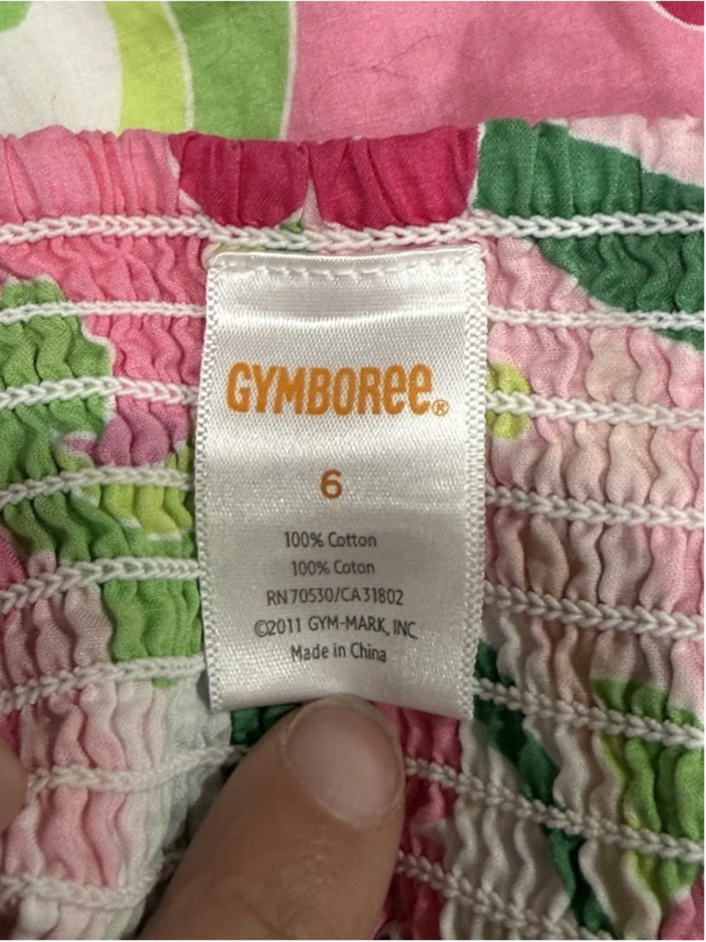 Gymboree Size 6 Pink Floral Cotton Sundress